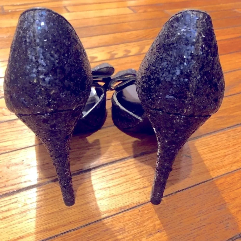 💙Michael Shannon “Lolita” Blue Sparkle Bow Heels - Picture 11 of 11